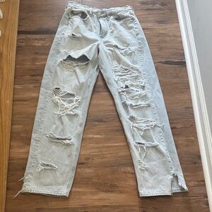 American Eagle Distressed High waist Baggy Straight